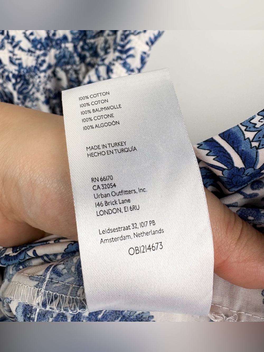 Anthropologie Somerset Maxi Dress Toile Floral Blue White 100% Cotton Small - Picture 5 of 6